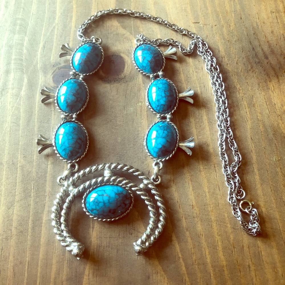 southwestern silver squash blossom necklace